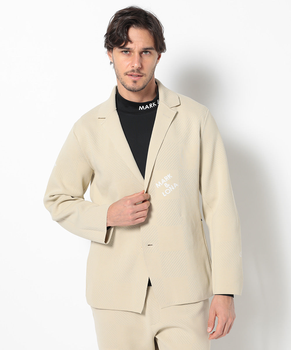 Gridline Stretch Knit Blazer | MEN - MARK & LONA – MARK & LONA