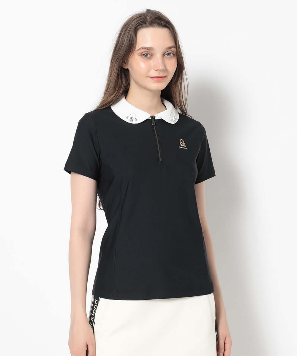 Noble Swarovski Zip Polo | WOMEN - MARK & LONA – MARK & LONA