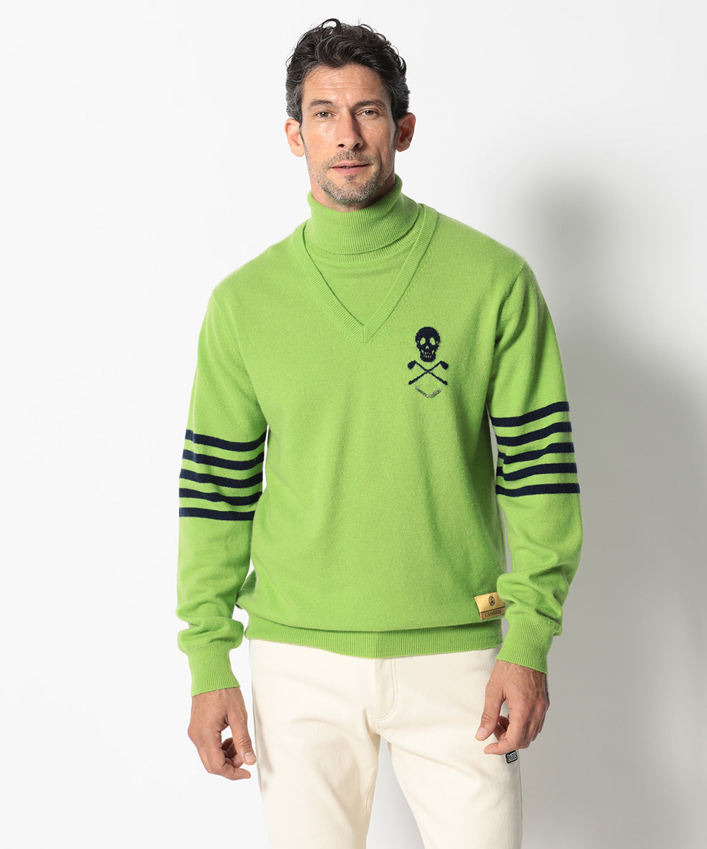 Sedecim Cashmere Layerd Neck Sweater | MEN