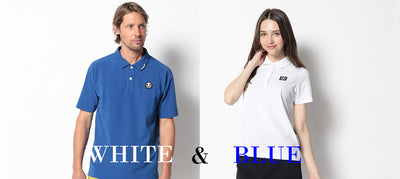 Refreshing BLUE・WHITE Color clothes for summer golf