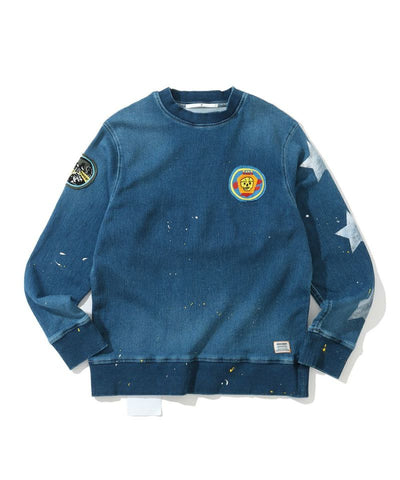 Indigo Star Crew Sweat | MEN