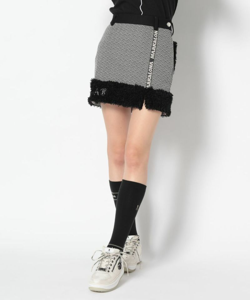 Lexa Fur Trim Skirt | WOMEN