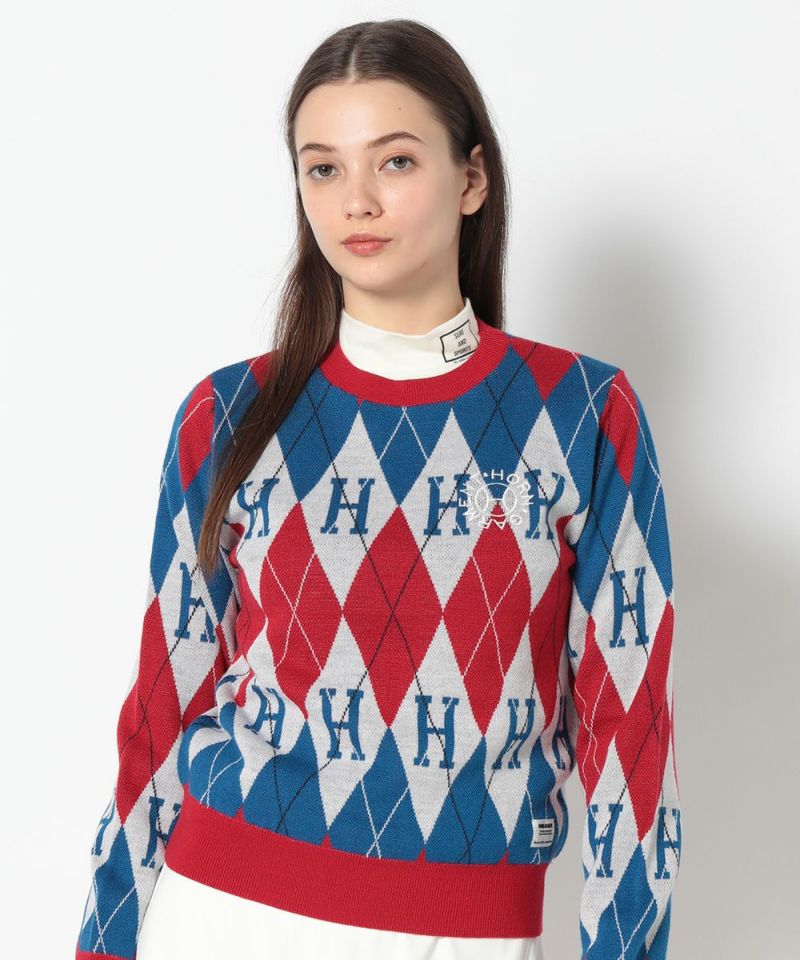 Argyle sweater womens best sale