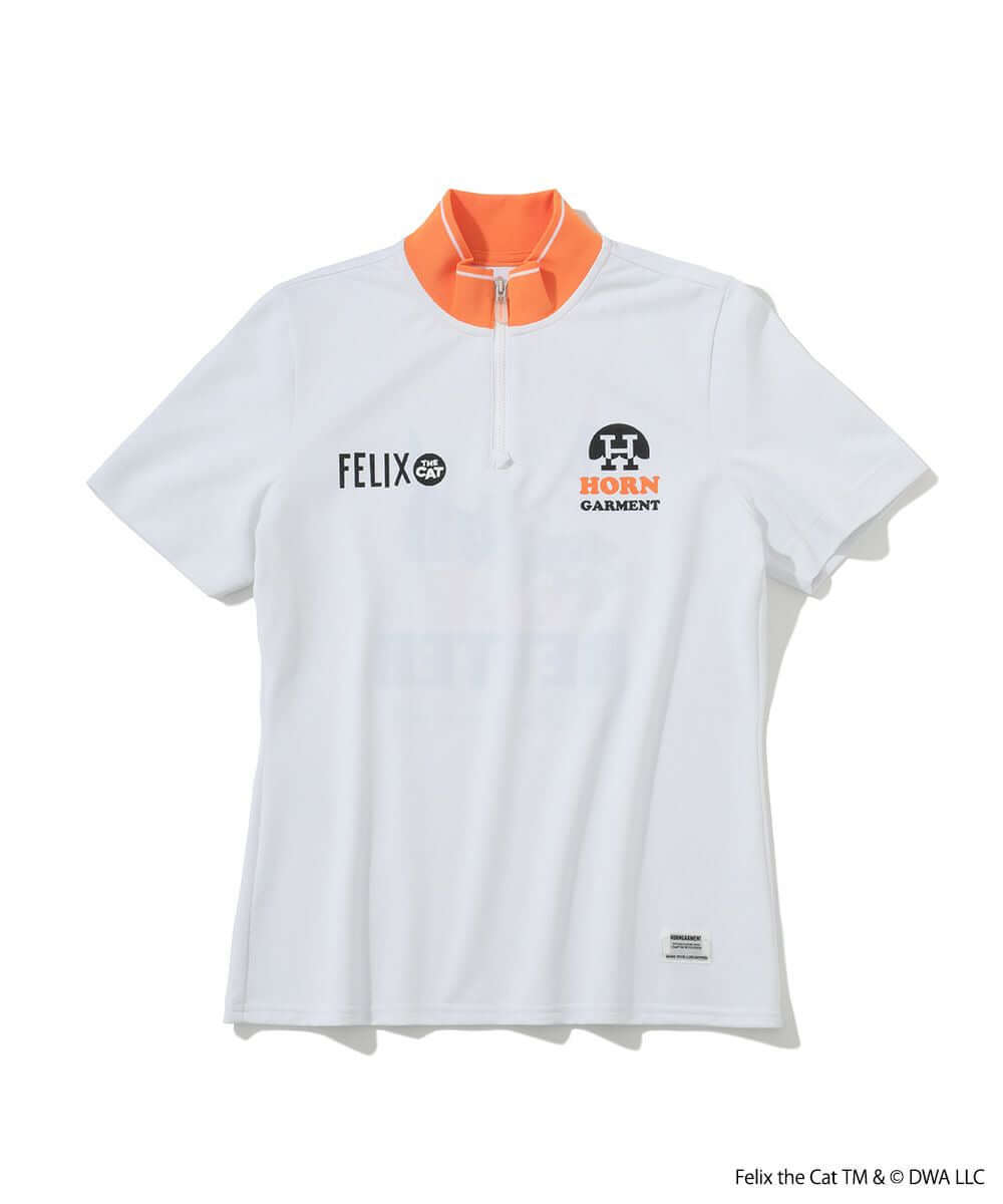 YLB Felix Mock Neck Tee | WOMEN - HORN GARMENT x FELIX the CAT
