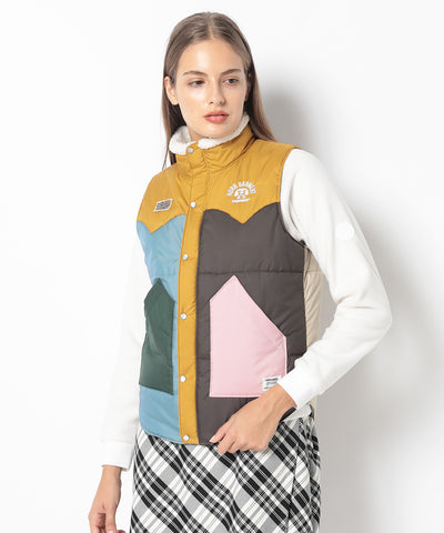 Beacon Crazy Pattern Western Puffer Vest | WOMEN