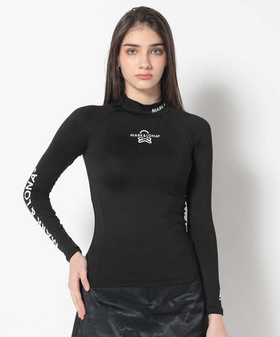 Ever Mesh Panel Mock Neck Shirt | WOMEN