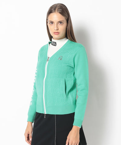 Ever Embossed Zip-Front Knit Cardigan | WOMEN