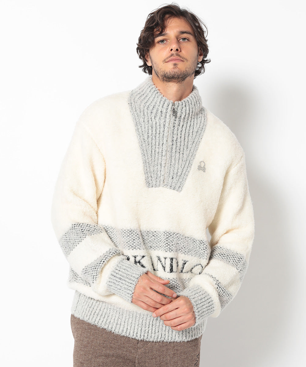 Lerma Boucle Half-Zip Knit | MEN