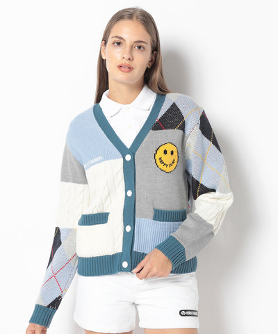 B.F.G Patchwork Golf Cardigan | WOMEN