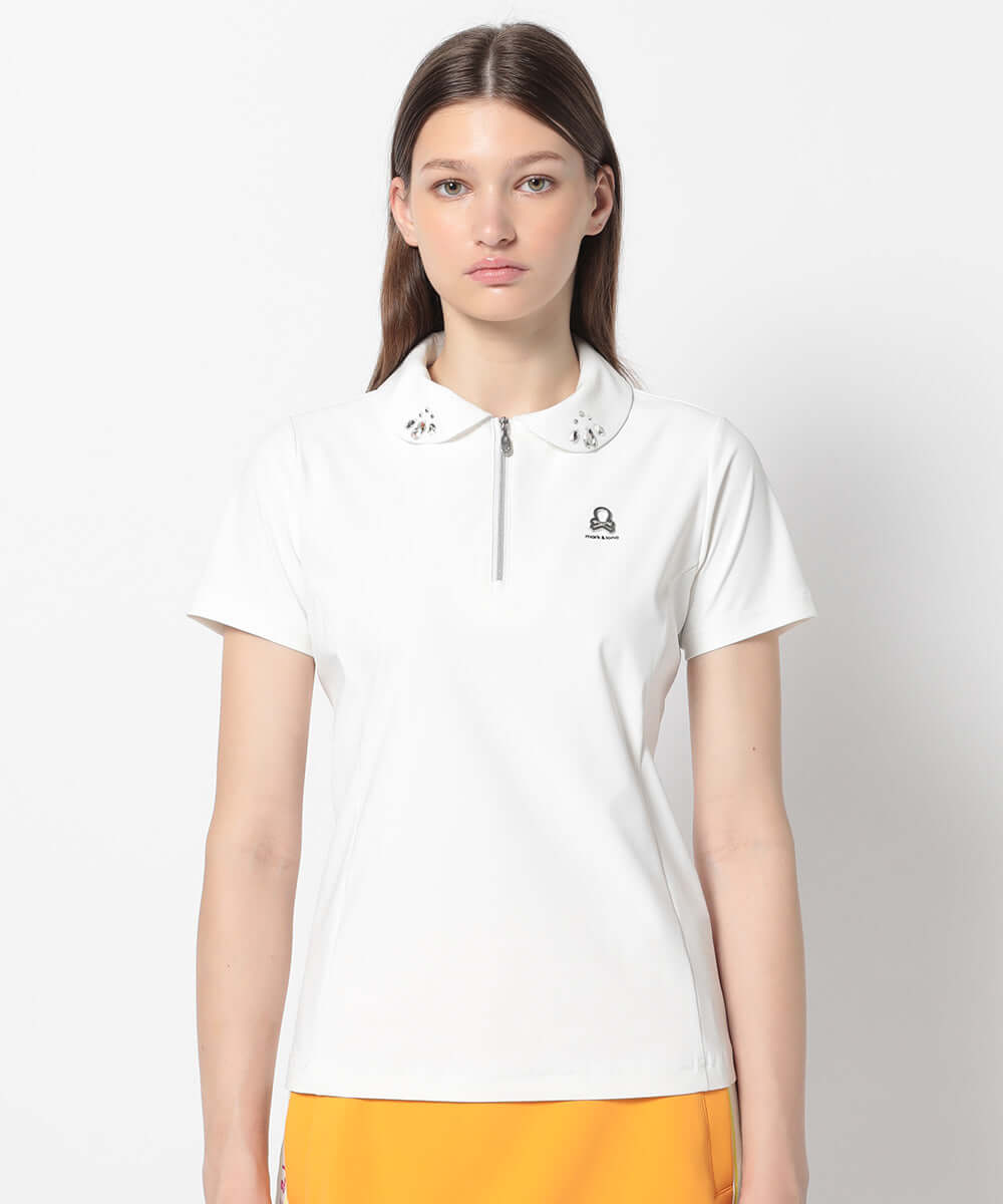 Noble Swarovski Zip Polo | WOMEN