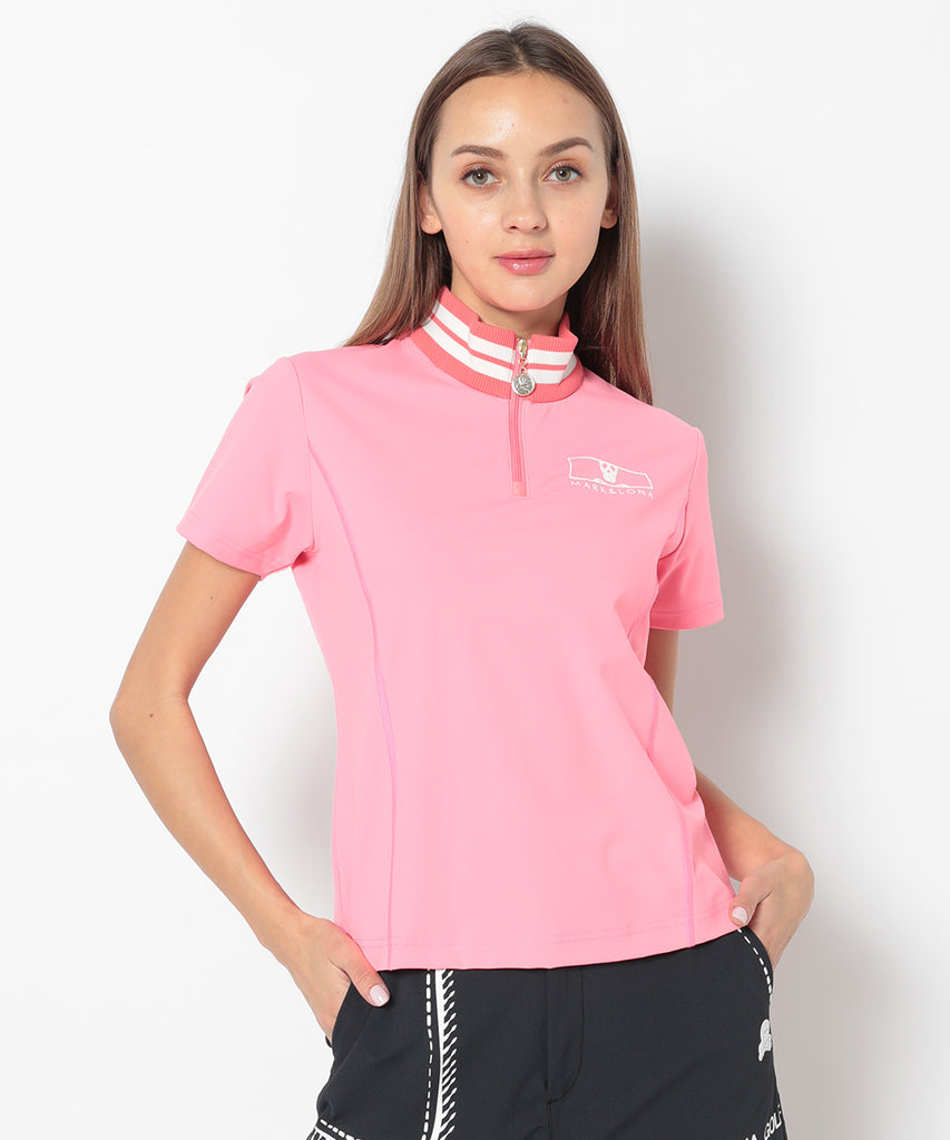 Pave Zip Mock Tee | WOMEN - MARK & LONA – MARK & LONA GLOBAL