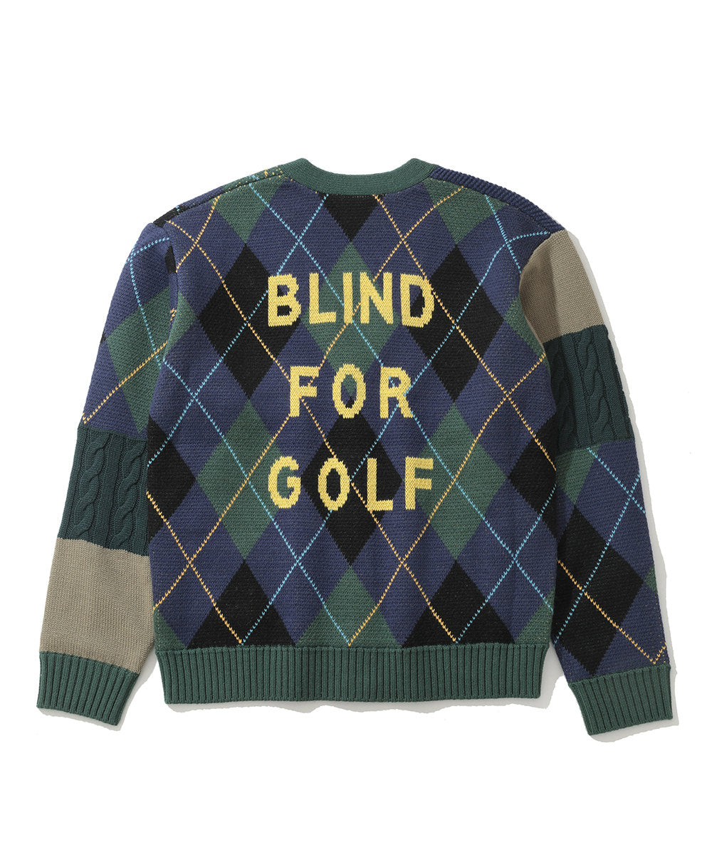 B.F.G Patchwork Golf Cardigan | MEN