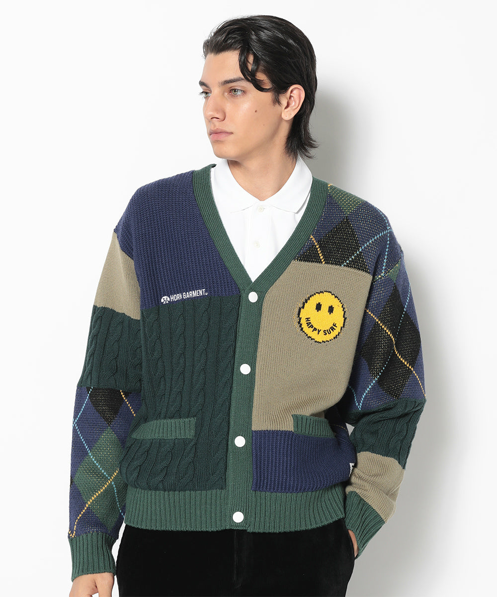 B.F.G Patchwork Golf Cardigan | MEN