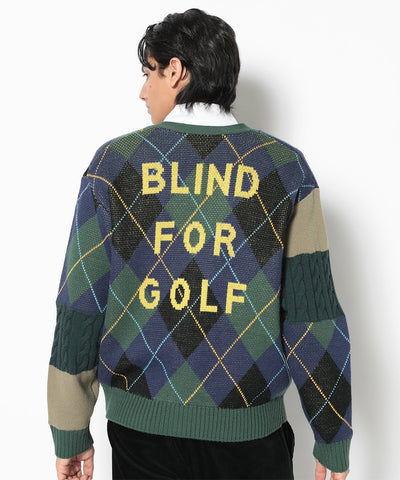 B.F.G Patchwork Golf Cardigan | MEN