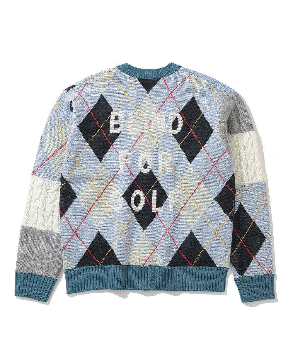 B.F.G Patchwork Golf Cardigan | MEN