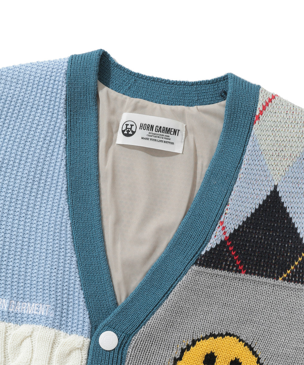 B.F.G Patchwork Golf Cardigan | MEN