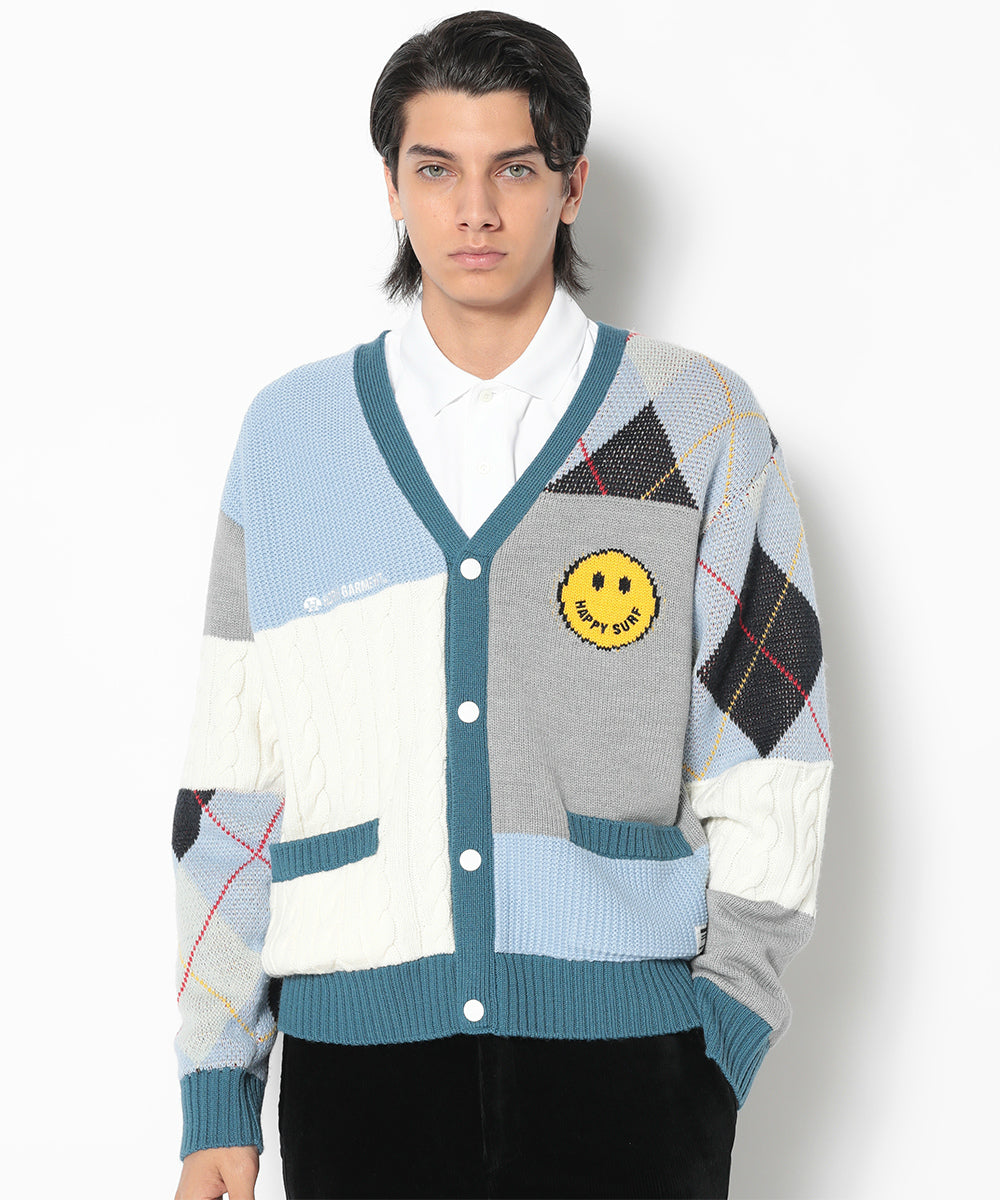 B.F.G Patchwork Golf Cardigan | MEN