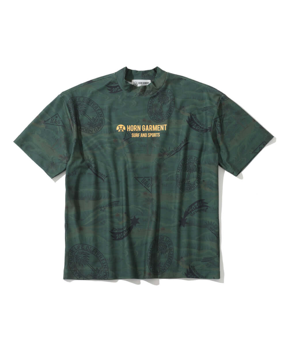 Retro Hawaiian Mesh Mock Neck | MEN - HORN GARMENT – MARK & LONA 