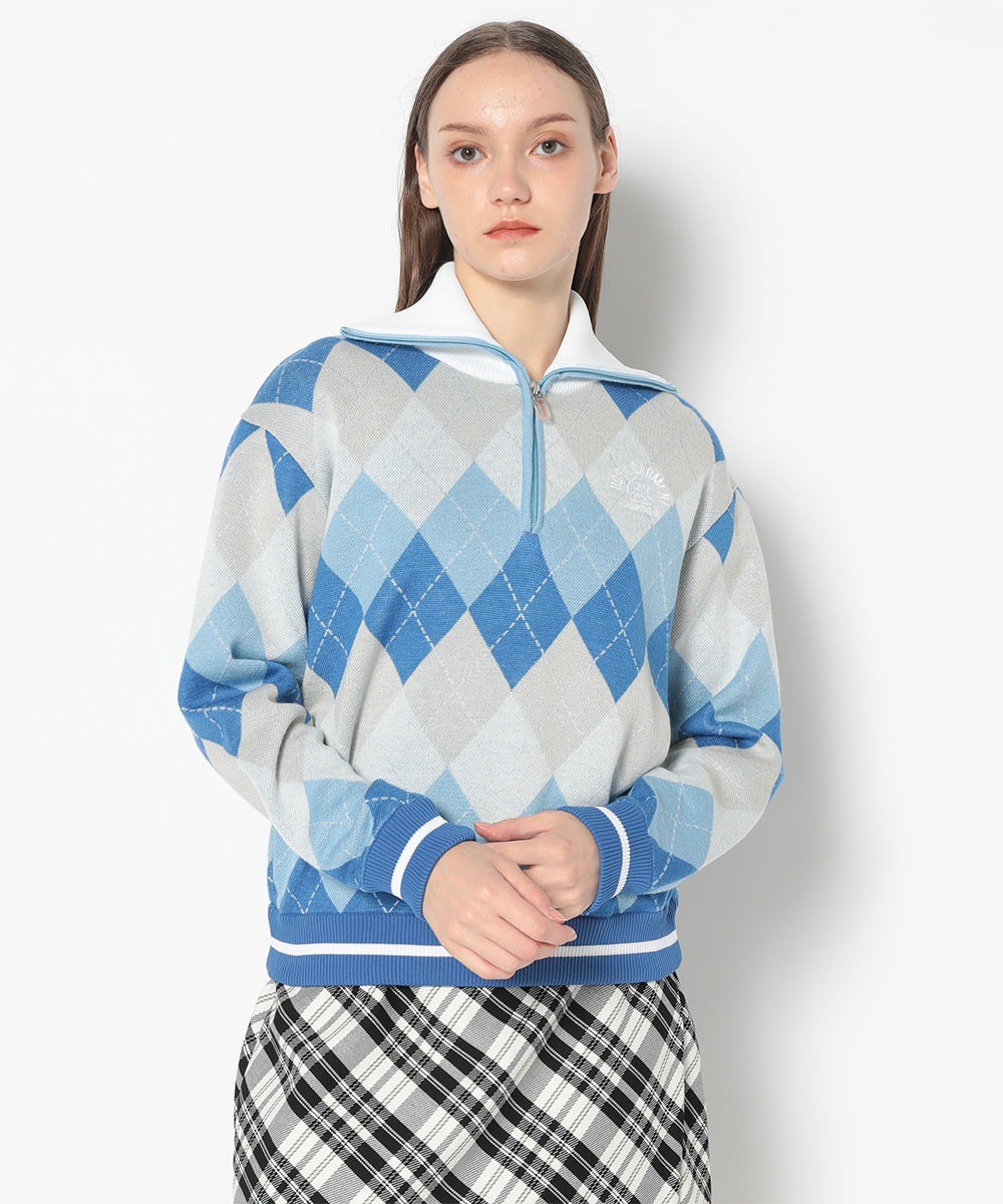 Woodville Argyle Sailor Collar Knit | WOMEN