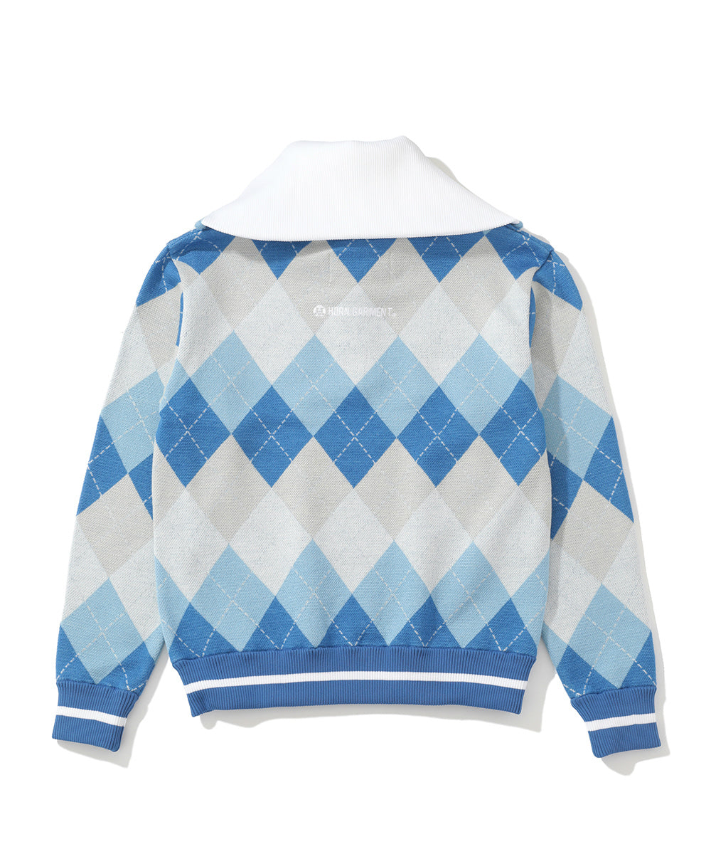 Woodville Argyle Sailor Collar Knit | WOMEN