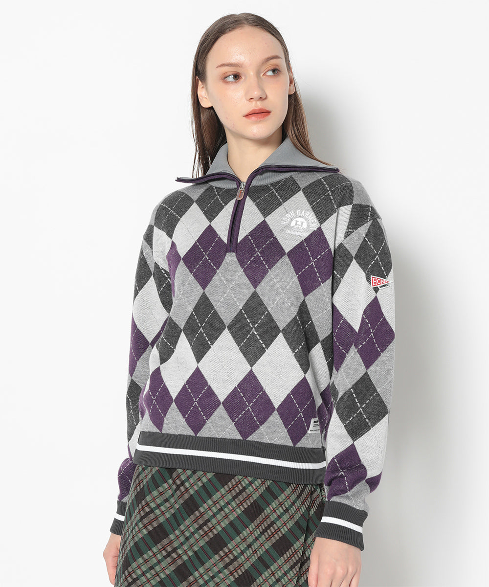 Woodville Argyle Sailor Collar Knit | WOMEN