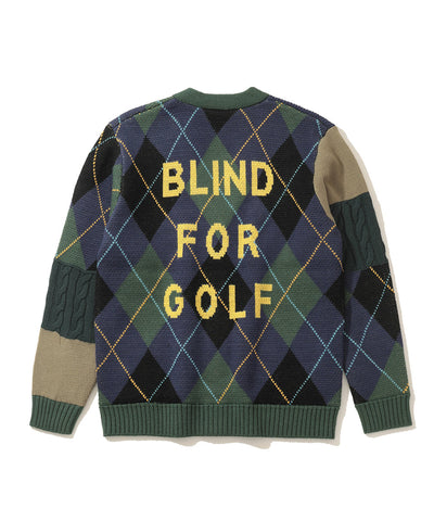 B.F.G Patchwork Golf Cardigan | WOMEN