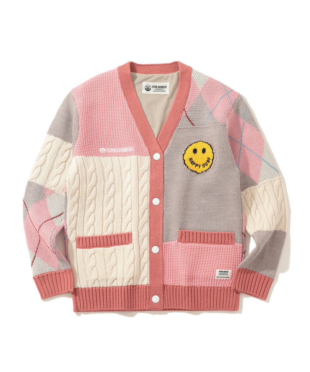 B.F.G Patchwork Golf Cardigan | WOMEN