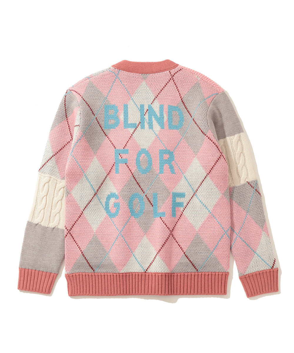 B.F.G Patchwork Golf Cardigan | WOMEN