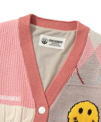 B.F.G Patchwork Golf Cardigan | WOMEN