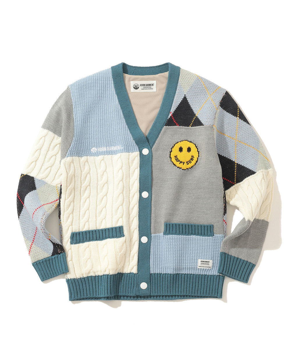 B.F.G Patchwork Golf Cardigan | WOMEN