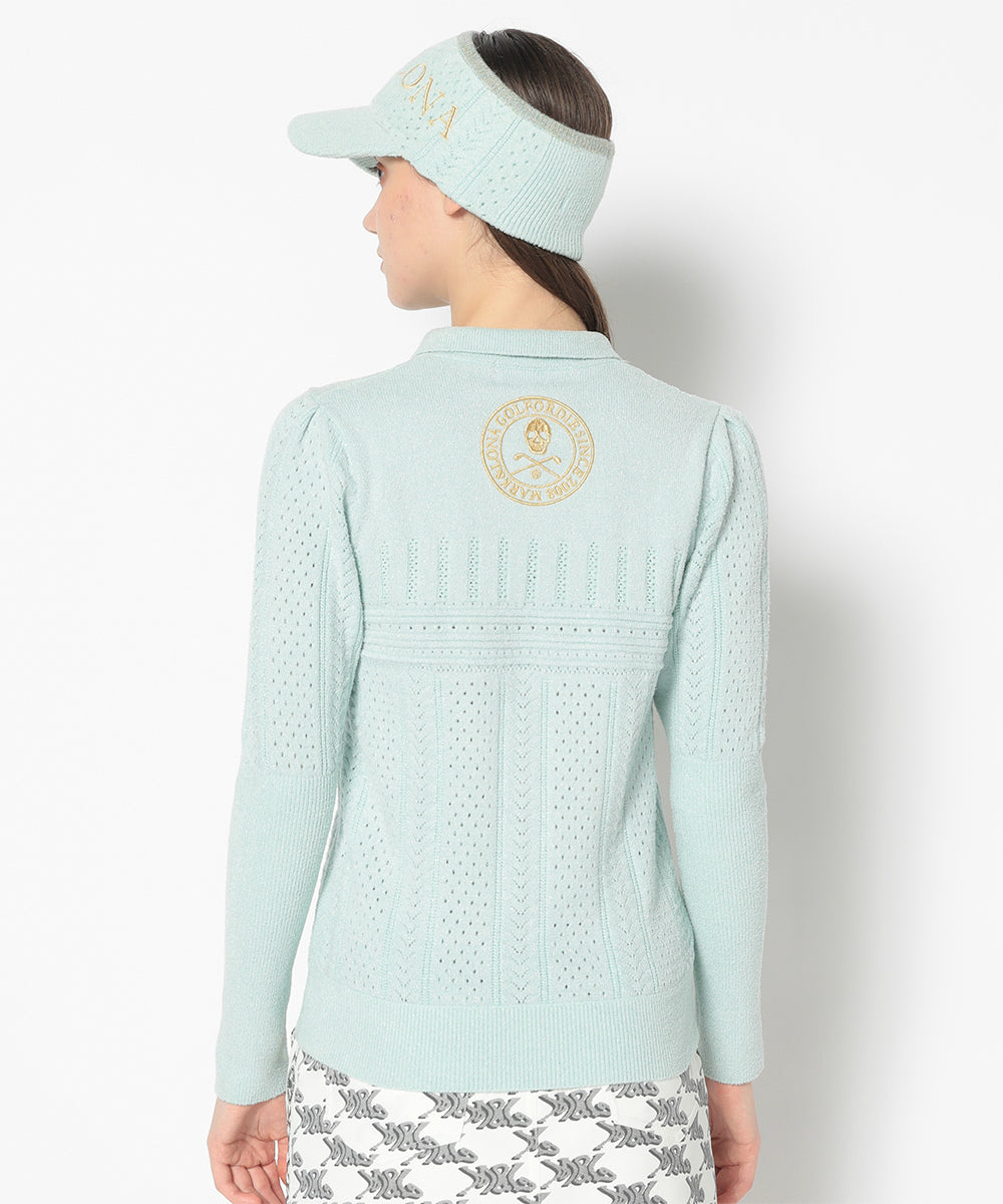 Fascine Sparkle Knit Polo | WOMEN