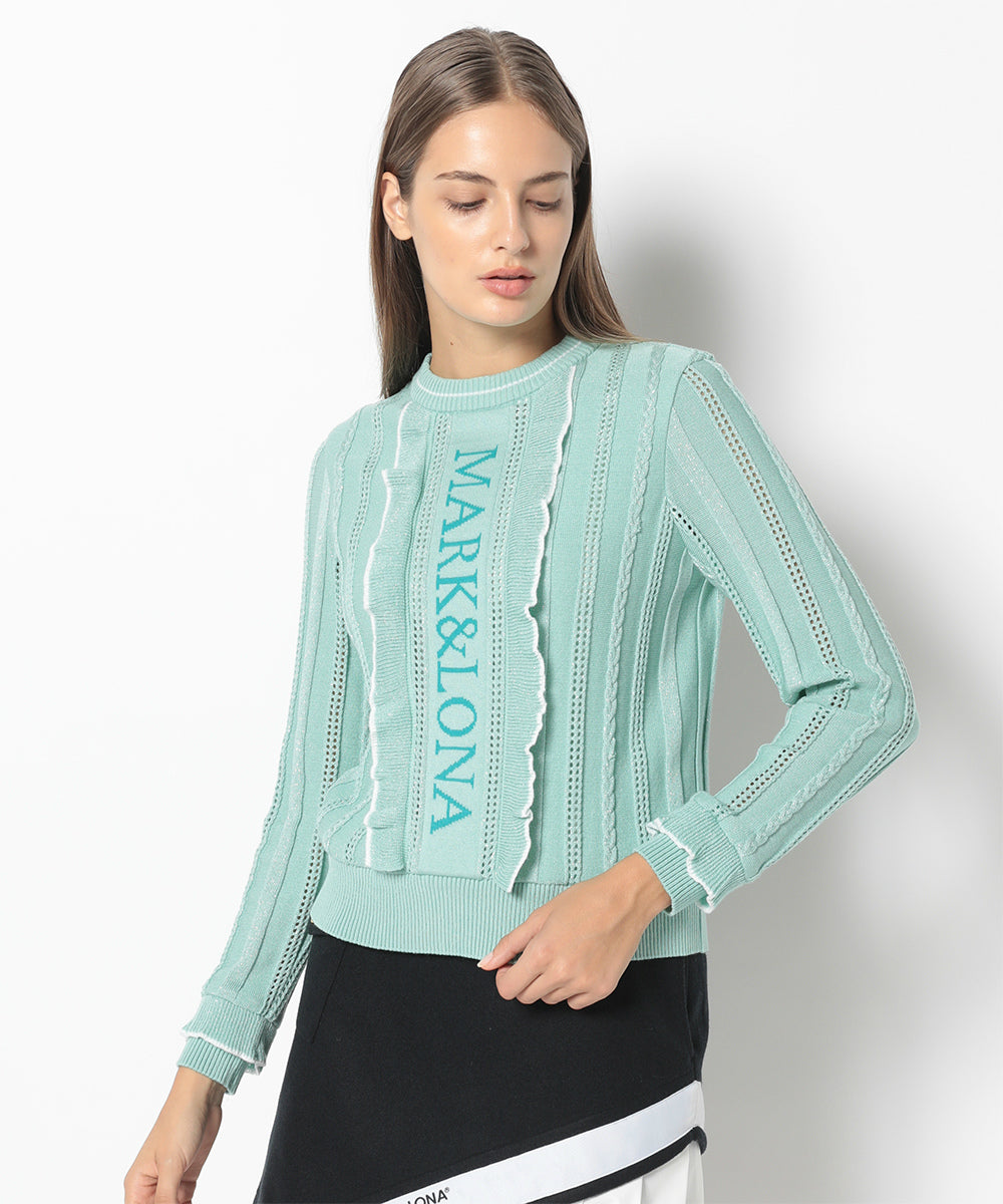 Verona Frilled Eyelet Sweater | WOMEN