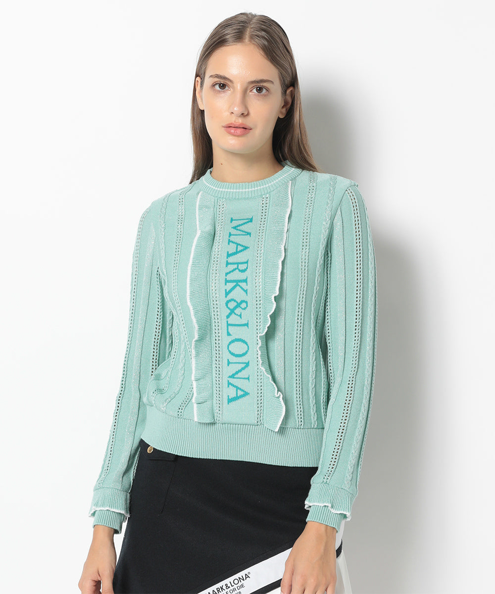 Verona Frilled Eyelet Sweater | WOMEN