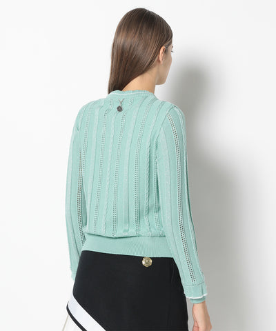 Verona Frilled Eyelet Sweater | WOMEN