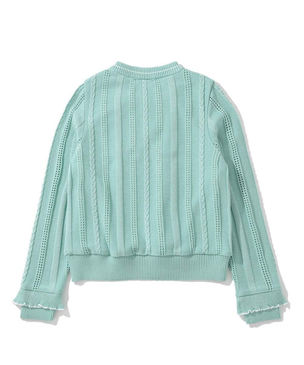 Verona Frilled Eyelet Sweater | WOMEN