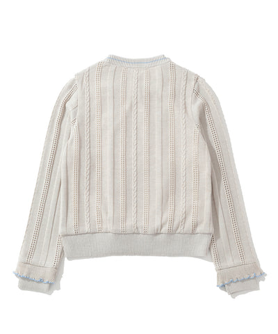 Verona Frilled Eyelet Sweater | WOMEN