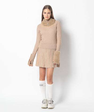 Cristina Glam Fur Sweater | WOMEN