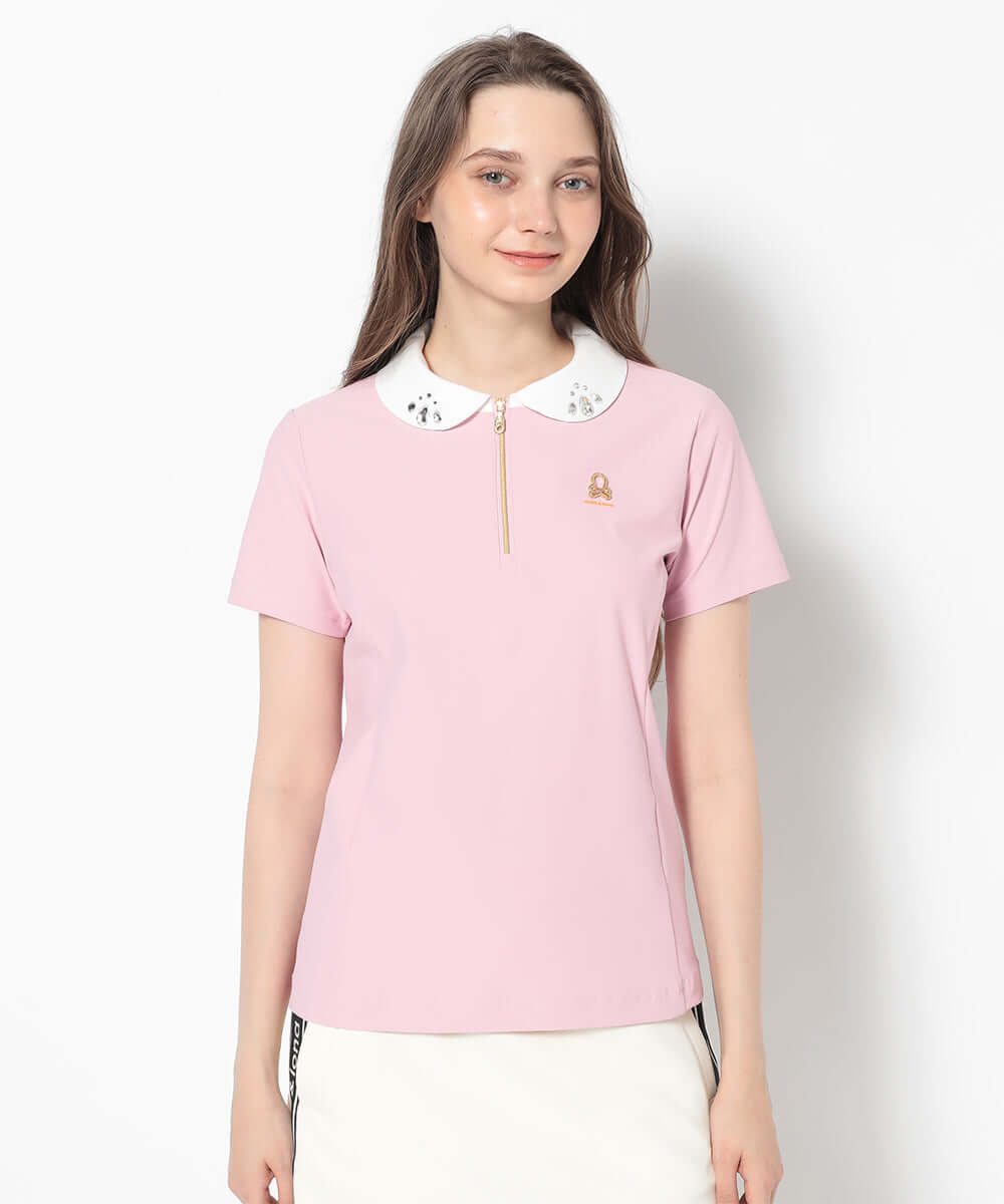 Noble Swarovski Zip Polo | WOMEN