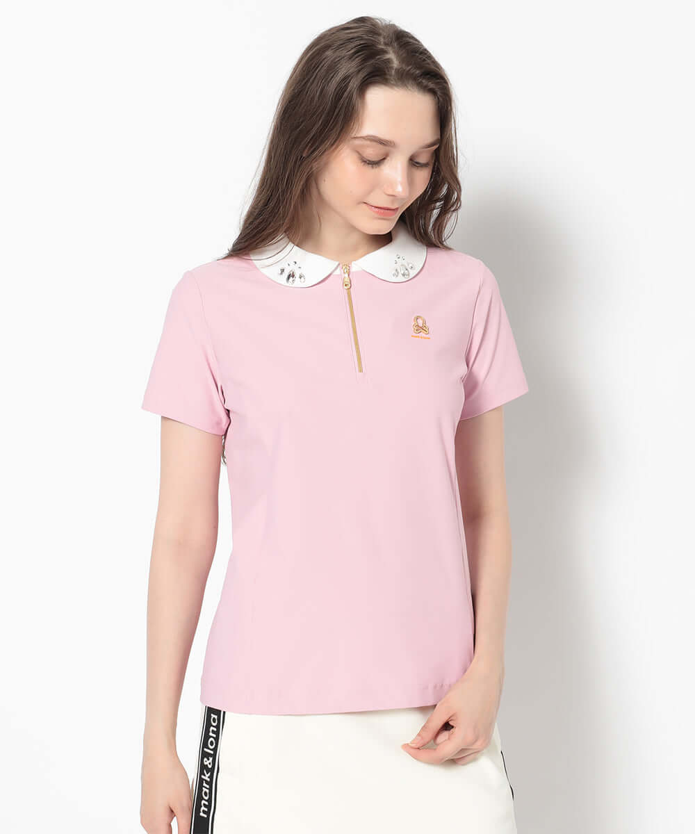 Noble Swarovski Zip Polo | WOMEN