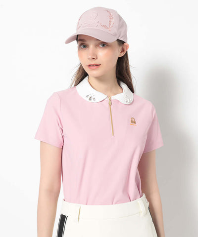 Noble Swarovski Zip Polo | WOMEN