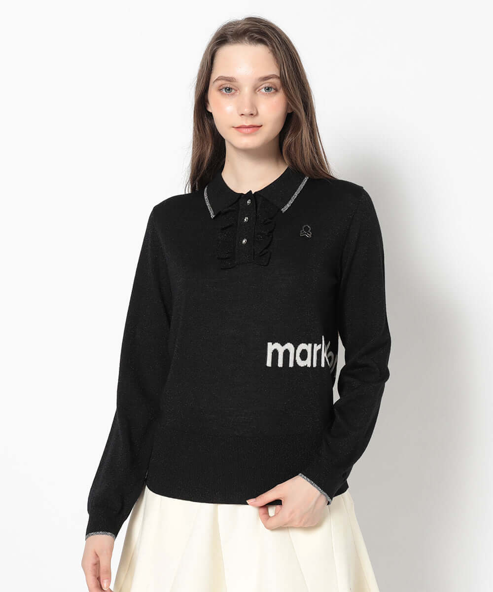 Celestial Sparkle Knit Polo | WOMEN