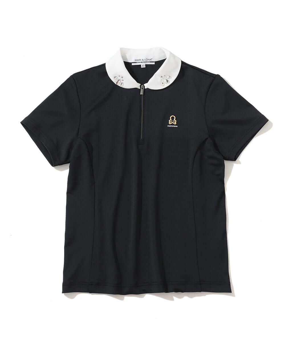 Noble Swarovski Zip Polo | WOMEN - MARK & LONA – MARK & LONA