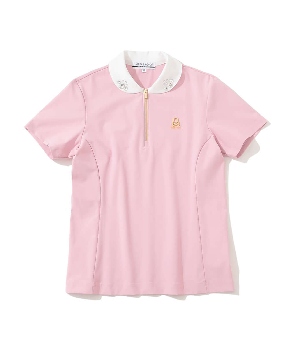Noble Swarovski Zip Polo | WOMEN