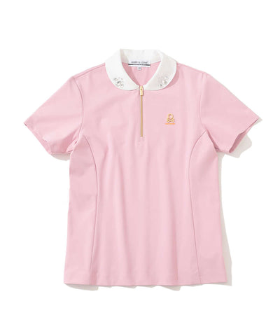 Noble Swarovski Zip Polo | WOMEN