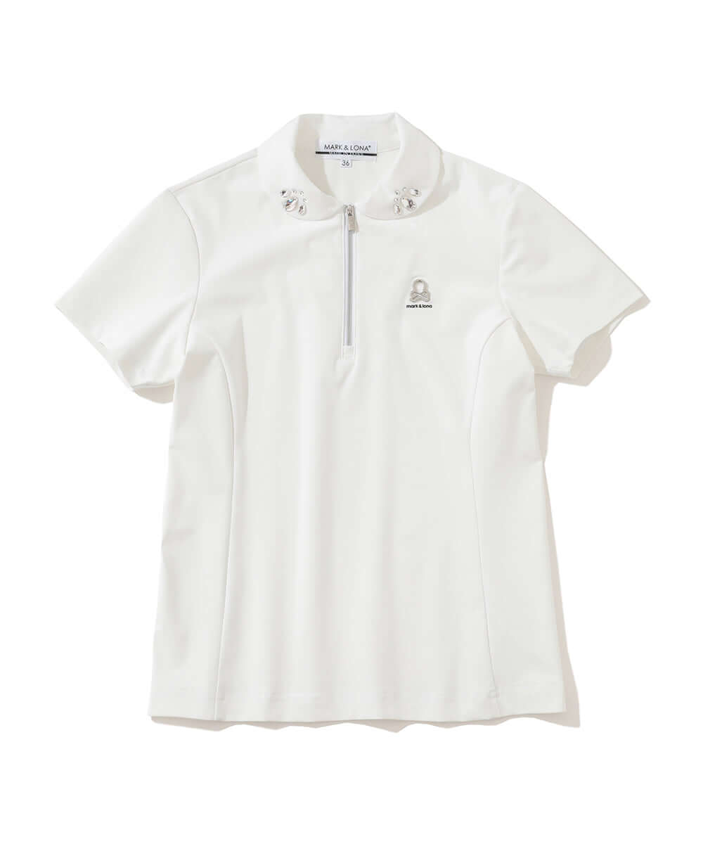 Noble Swarovski Zip Polo | WOMEN