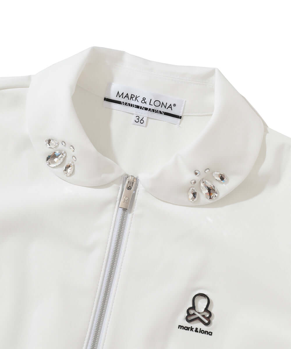 Noble Swarovski Zip Polo | WOMEN
