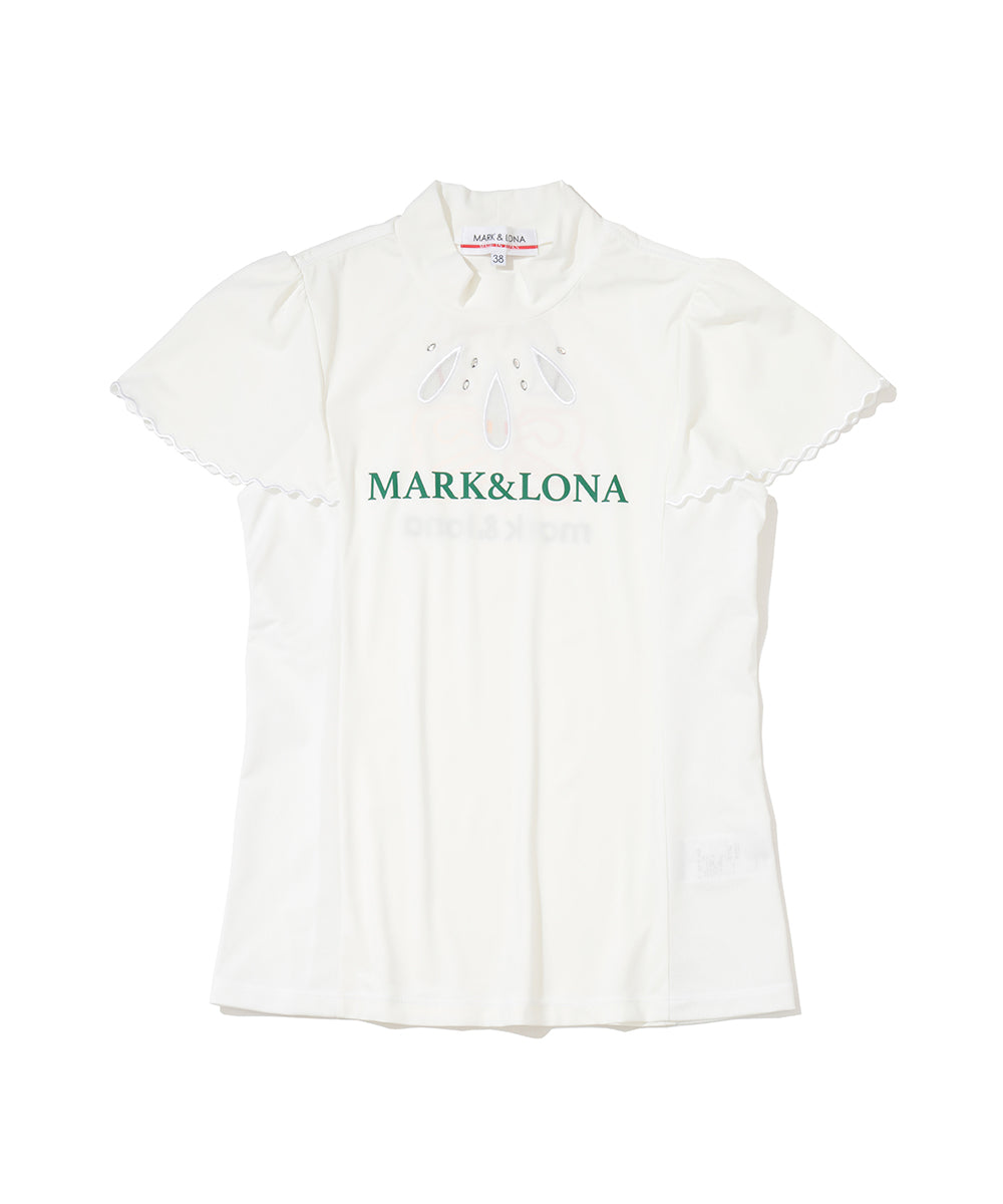 Scallop Crystal Mock Tee | WOMEN – MARK & LONA GLOBAL ONLINE STORE