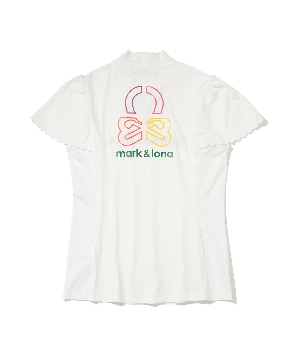 Scallop Crystal Mock Tee | WOMEN – MARK & LONA GLOBAL ONLINE STORE