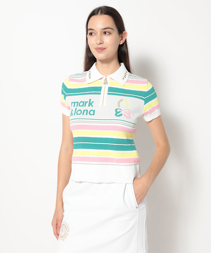 Varese Border Knit Polo | WOMEN – MARK & LONA GLOBAL ONLINE STORE