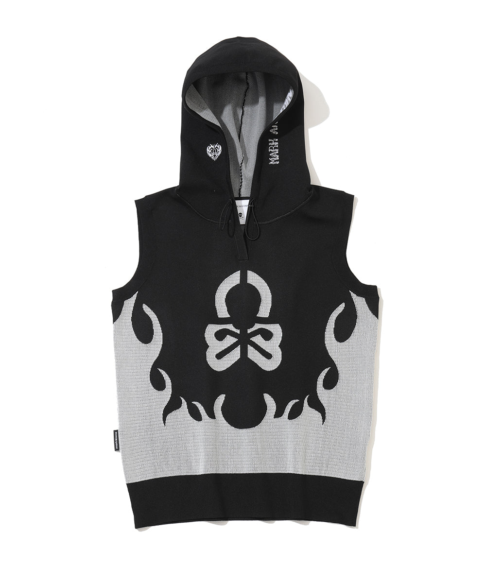Duel Hooded Knit Mesh Vest | WOMEN – MARK & LONA GLOBAL ONLINE STORE